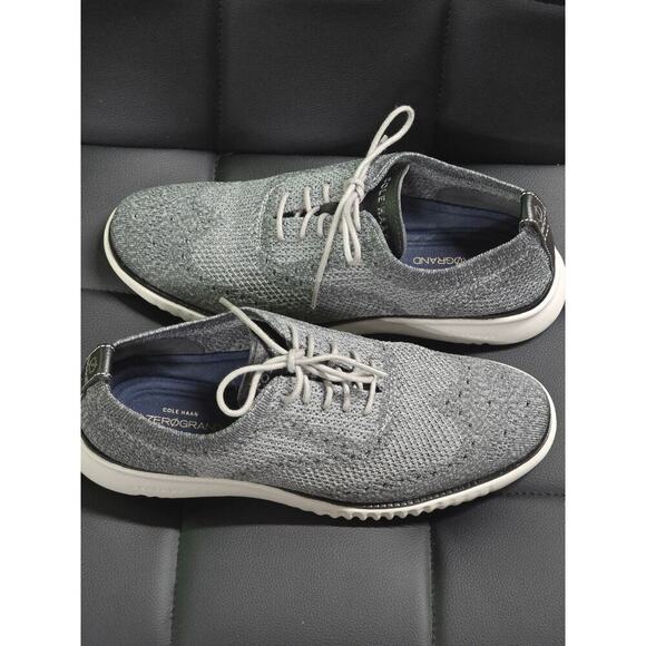 Cole Haan Men 2.ZeroGrand Stitchlite Gray Wingtip Oxford Size 7.5 C27565 - Picture 3 of 7